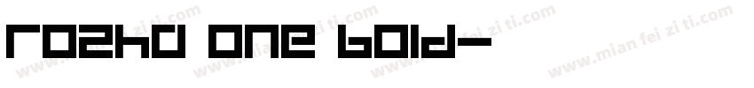 rozha one bold字体转换